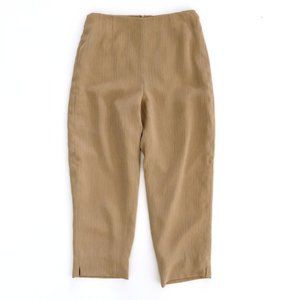 EMANUEL UNGARO Women's Beige Tan Capri Pants 10